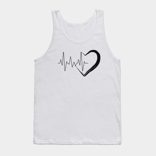 Heart Beat Tank Top by Odetee